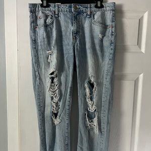 Aeropostale Blue Denim Ripped Jeans